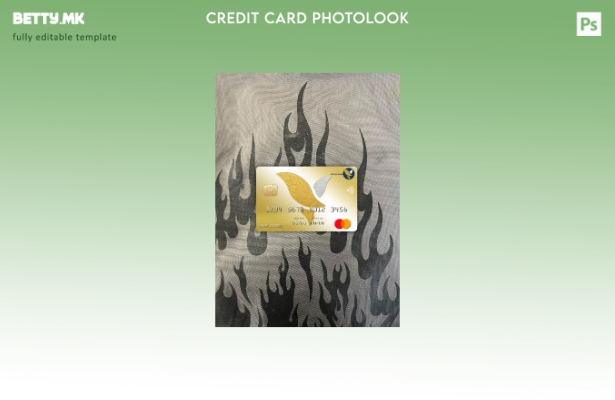 Модерен стил Камбоџа Acleda банка мастер карта photolook преден шаблон